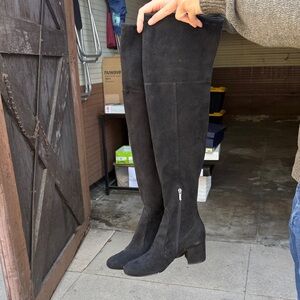 Sam Edelman Black Over-the-Knee Suede Boots
